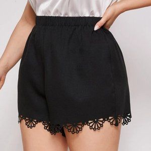 Laser Cut Hem Shorts